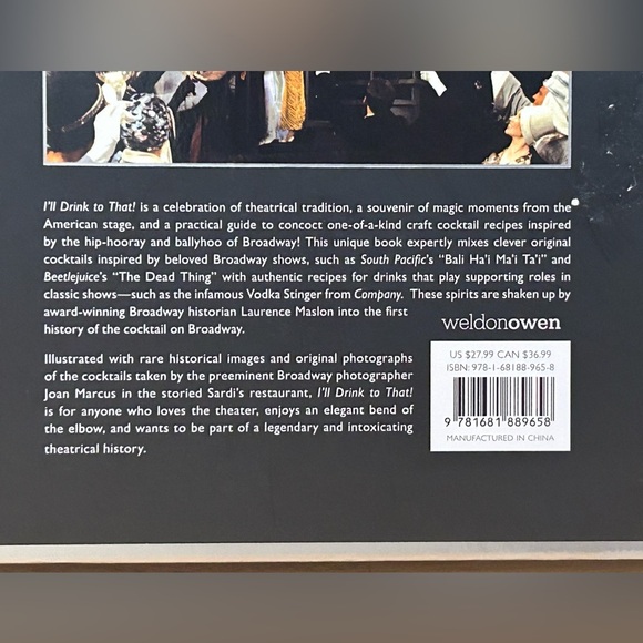Broadway Stars Cocktail Recipe Book “I’ll Drink To That” By Laurence Maslon - Picture 4 of 11